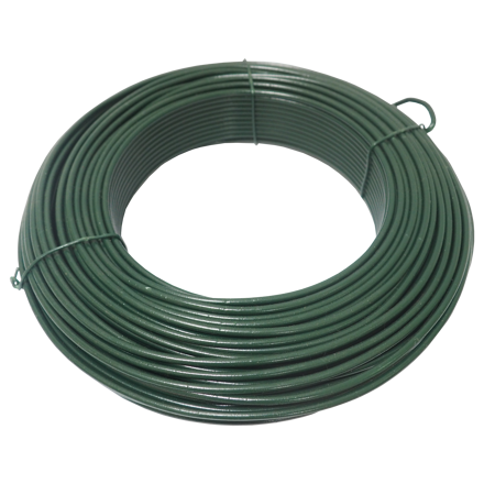 drôt napínací, poplastovaný, zelený, O 3,4 mm / 52 m