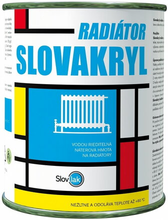 SLOVAKRYL na radiátor 0100 biela 0,75kg