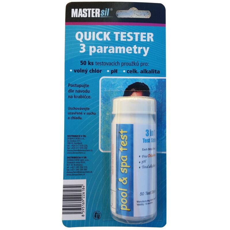 Quick tester papieriky 3 hodnoty Mastersil