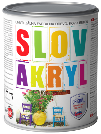 SLOVAKRYL-Matná 0814 svetlá červená 0,75kg