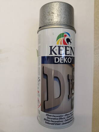 KEEN Dekoračná farba v spreji -kladivkový strieborná antik 400ml