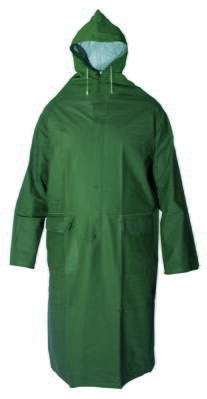 plášť do dažďa, s kapucňou, zelený, veľkosť L