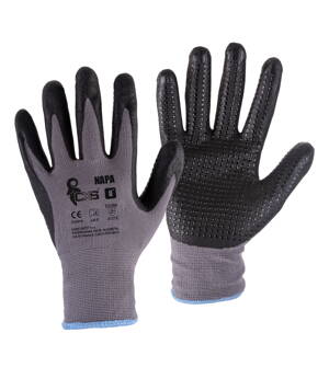 rukavice NAPA, s úpletom, šedo - čierne, veľkosť 9