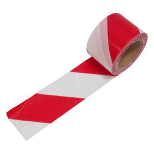 páska výstražná, nelepiaca, červeno - biela, 80 mm x 100 m