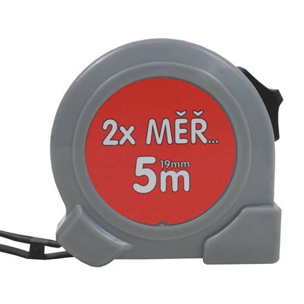 meter zvinovací, „2x MĚŘ...“, jednobrzdový, 19 mm x 5 m