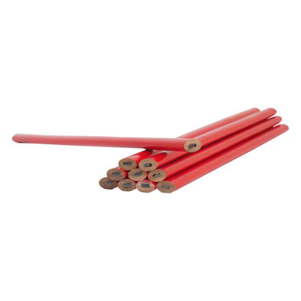 ceruzka tesárska, červená, súprava 12 ks, 250 mm