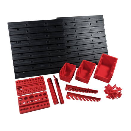 ekobox plastový, sada 10 boxov, 2 panely a 2 držiaky, 800 x 195 x 400 mm