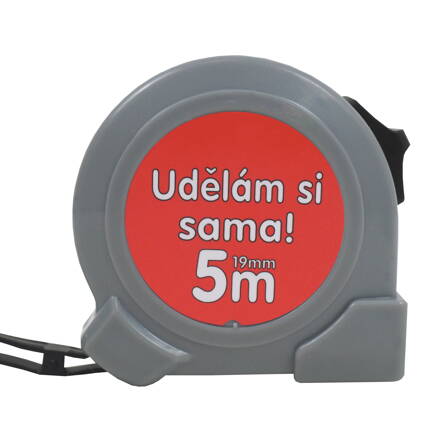 meter zvinovací, „UDĚLÁM SI SAMA !“, jednobrzdový, 19 mm x 5 m