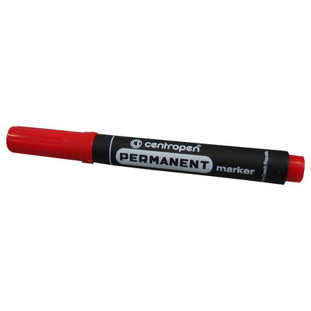 značkovač permanentný CENTROPEN, 8566/1, červený, stopa 2,5 mm, sada 10 ks