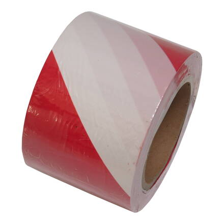 páska výstražná, nelepiaca, červeno - biela, 75 mm x 200 m