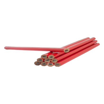 ceruzka tesárska, červená, súprava 12 ks, 180 mm