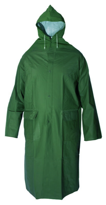 plášť do dažďa, s kapucňou, zelený, veľkosť XXL
