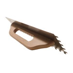 hladítko nerezové, s drevenou rukoväťou, zub 12 mm, 500 x 130 mm, štandard