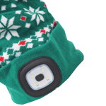 čiapka LED, X-mas, veľkosť L, s LED svetlom, zelená čiapka LED, X-mas, veľkosť L, s LED svetlom, zelená