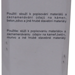 ceruzka tesárska, biela, súprava 12 ks, 250 mm